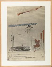 Ein Mann beisst dem anderen Mann in denRücken (Guss nach Menschmodellen)