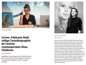 Fabienne Radi rédige l’autobiographie de l’artiste contemporaine Nina Childress